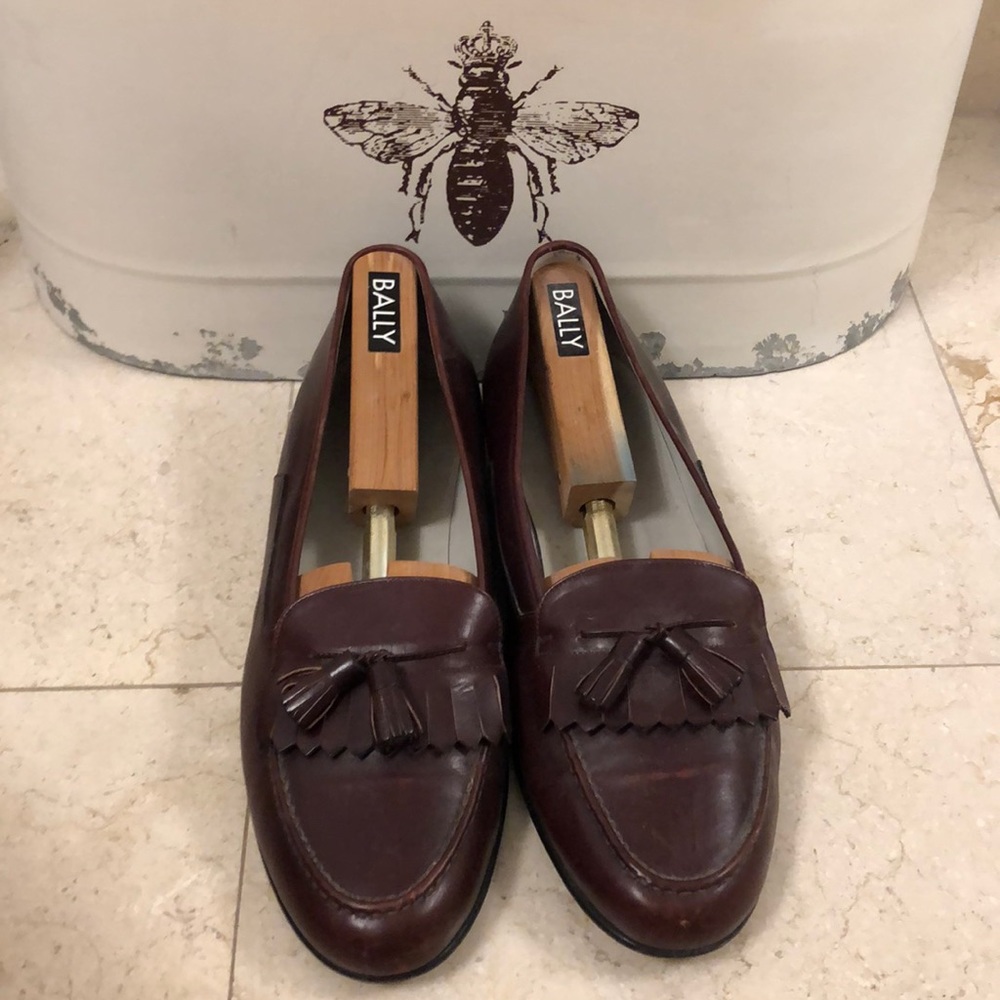 Bally Men’s CLASSIC TASSEL STYLE BURGUNDY LEATHER
